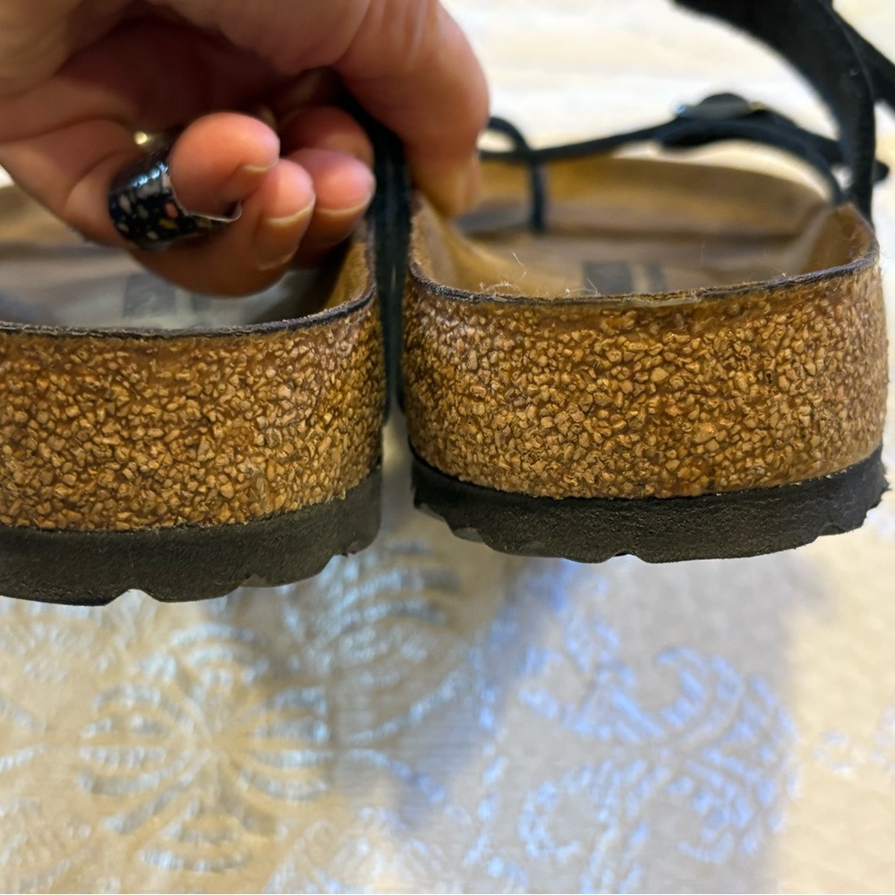 Birkenstock Mayari - Size 39 - Womens 8-8.5/ Mens 7.  EUC Oiled Leather Blue - Picture 5 of 11